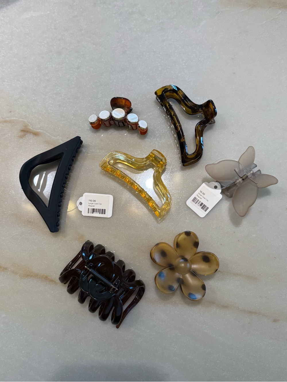 Mixed Women's Hair Claw Clip Set - Yellow, Brown, Black, Gray
